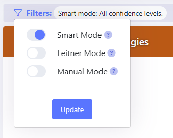 Leitner mode option.